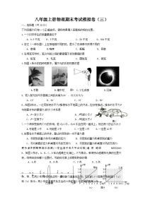 上海市杨思初级中学2023-2024学年八年级上学期物理期末考试模拟卷（三）