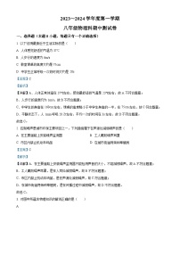 广东省汕头市潮南区司马浦初中学校联考2023-2024学年八年级上学期11月期中物理试题