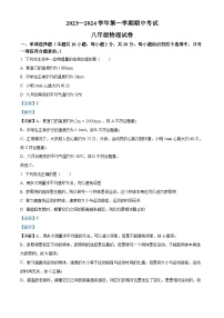 广东省深圳市南山外国语集团和南山第二外国语集团联考2023-2024学年八年级上学期期中物理试题