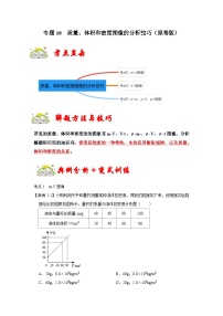 人教版八年级物理上册同步考点专题训练 专题10  质量、体积和密度图像的分析技巧（原卷版+解析版）