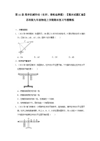 【期末题汇编】苏科版九年级物理上学期期末复习专题精炼 第11章-简单机械和功（杠杆、滑轮选择题）（原卷版+解析版）