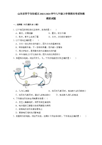 山东省济宁市任城区2023-2024学年九年级上册期末考试物理模拟试卷（附答案）