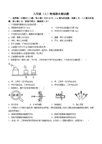 辽宁省阜新市彰武县2023-2024学年八年级上学期期末物理试题