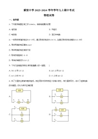 2023-2024学年吉林省长市解放中学九年级（上）期中考试物理试题