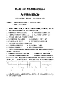 重庆市彭水苗族土家族2023-2024学年九年级上学期期末模拟定时作业物理试题