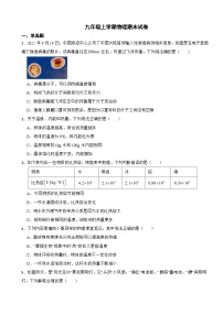 广东省广州市2023年九年级上学期物理期末试卷附答案