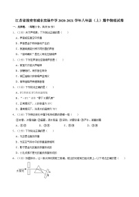 江苏省淮安市浦东实验中学2020-2021学年八年级上学期期中物理试卷