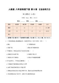 人教版八年级下册7.1 力单元测试复习练习题