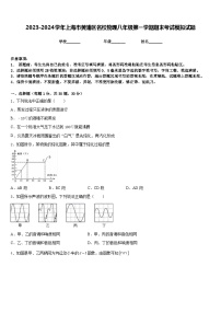 2023-2024学年上海市黄浦区名校物理八年级第一学期期末考试模拟试题含答案