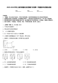 2023-2024学年上海市黄浦区名校物理八年级第一学期期末考试模拟试题含答案