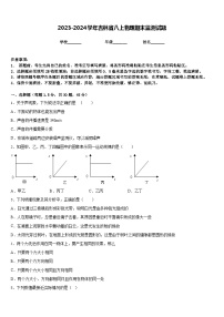 2023-2024学年吉林省八上物理期末监测试题含答案