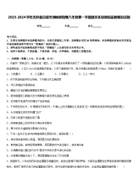 2023-2024学年吉林省白城市通榆县物理八年级第一学期期末质量跟踪监视模拟试题含答案