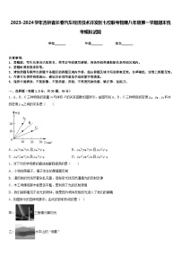 2023-2024学年吉林省长春汽车经济技术开发区七校联考物理八年级第一学期期末统考模拟试题含答案