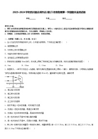 2023-2024学年四川省达州市达川区八年级物理第一学期期末监测试题含答案