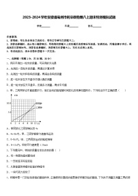 2023-2024学年安徽省亳州市利辛县物理八上期末检测模拟试题含答案