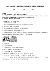 2023-2024学年宁夏回族自治区八年级物理第一学期期末考试模拟试题含答案