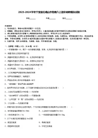 2023-2024学年宁夏省石嘴山市物理八上期末调研模拟试题含答案