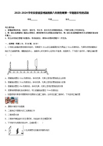 2023-2024学年安徽省豪州涡阳县八年级物理第一学期期末检测试题含答案