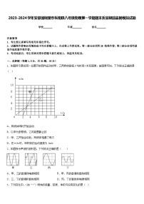 2023-2024学年安徽省铜陵市枞阳县八年级物理第一学期期末质量跟踪监视模拟试题含答案