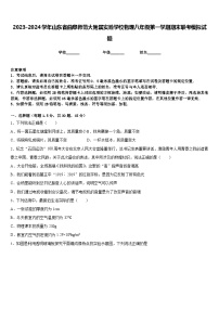 2023-2024学年山东省曲阜师范大附属实验学校物理八年级第一学期期末联考模拟试题含答案