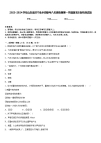 2023-2024学年山东省济宁金乡县联考八年级物理第一学期期末达标检测试题含答案