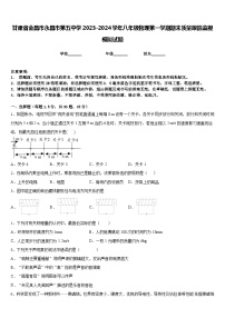 甘肃省金昌市永昌市第五中学2023-2024学年八年级物理第一学期期末质量跟踪监视模拟试题含答案