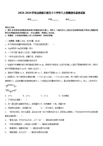 2023-2024学年山西省太原五十三中学八上物理期末监测试题含答案