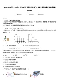 2023-2024学年广东省广州市南沙区博海学校物理八年级第一学期期末质量跟踪监视模拟试题含答案