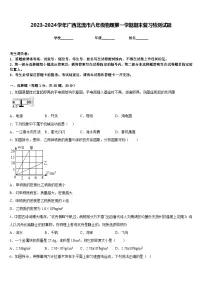 2023-2024学年广西北流市八年级物理第一学期期末复习检测试题含答案