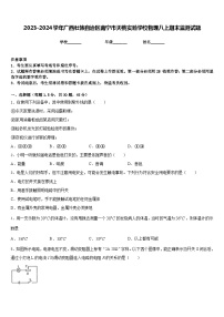 2023-2024学年广西壮族自治区南宁市天桃实验学校物理八上期末监测试题含答案