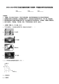 2023-2024学年江苏省无锡新区物理八年级第一学期期末教学质量检测试题含答案