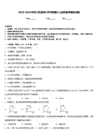 2023-2024学年江苏省邗江中学物理八上期末联考模拟试题含答案