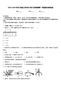 2023-2024学年江西省上饶市余干县八年级物理第一学期期末调研试题含答案