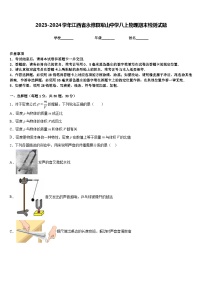 2023-2024学年江西省永修县军山中学八上物理期末检测试题含答案