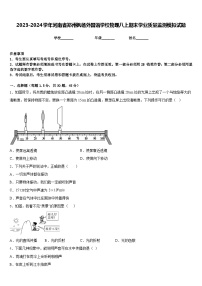 2023-2024学年河南省郑州枫杨外国语学校物理八上期末学业质量监测模拟试题含答案