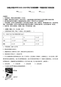 石嘴山市重点中学2023-2024学年八年级物理第一学期期末复习检测试题含答案