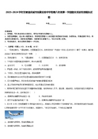 2023-2024学年甘肃省武威市民勤实验中学物理八年级第一学期期末质量检测模拟试题含答案