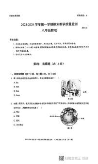 广东省深圳市南山区2023-2024学年上学期八年级物理期末考试试卷