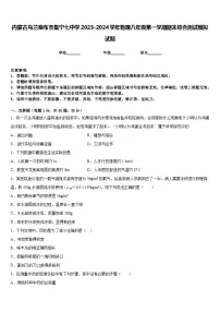 内蒙古乌兰察布市集宁七中学2023-2024学年物理八年级第一学期期末综合测试模拟试题含答案