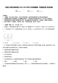 内蒙古乌海市海勃湾区2023-2024学年八年级物理第一学期期末复习检测试题含答案