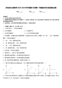 吉林省长白县联考2023-2024学年物理八年级第一学期期末综合测试模拟试题含答案