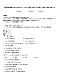 安徽省铜陵义安区六校联考2023-2024学年物理八年级第一学期期末达标测试试题含答案