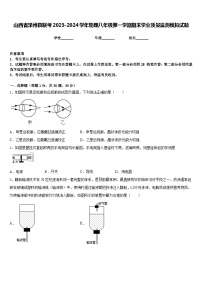 山西省泽州县联考2023-2024学年物理八年级第一学期期末学业质量监测模拟试题含答案