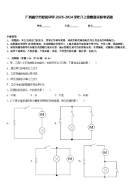 广西南宁市新民中学2023-2024学年八上物理期末联考试题含答案