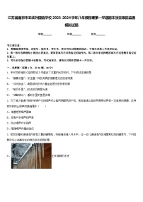 江苏省南京市玄武外国语学校2023-2024学年八年级物理第一学期期末质量跟踪监视模拟试题含答案