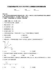 江苏省苏州地区学校2023-2024学年八上物理期末达标检测模拟试题含答案