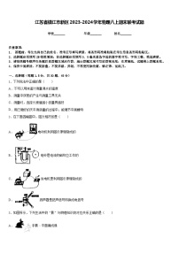 江苏省镇江市新区2023-2024学年物理八上期末联考试题含答案