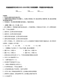 河南省南阳市内乡县2023-2024学年八年级物理第一学期期末联考模拟试题含答案