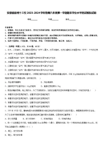 安徽省宿州十三校2023-2024学年物理八年级第一学期期末学业水平测试模拟试题含答案