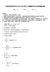 江苏省无锡市积余中学2023-2024学年八上物理期末学业水平测试模拟试题含答案